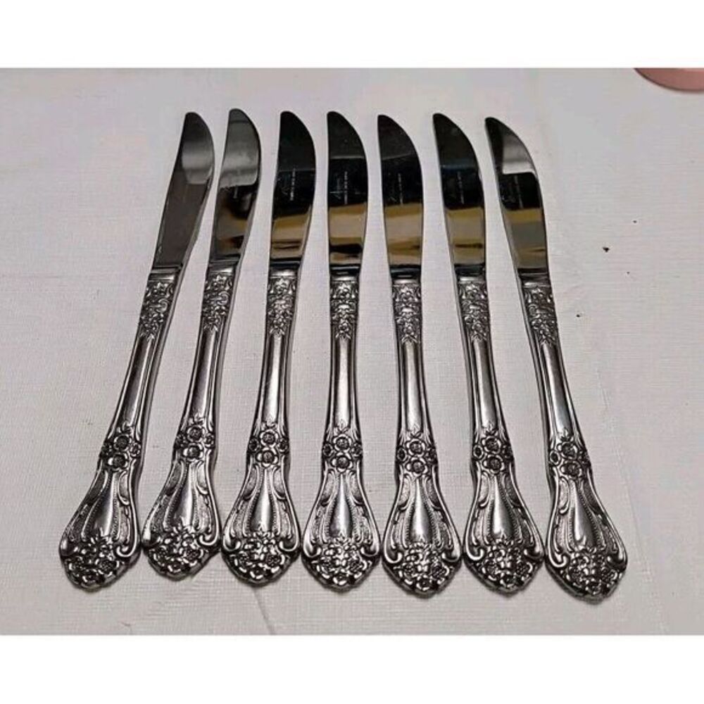 Stanley Roberts Rogers Valentine 7‎ Knives Stainless Flatware B5